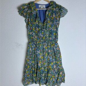 Trovata Floral Ruffle Dress xs